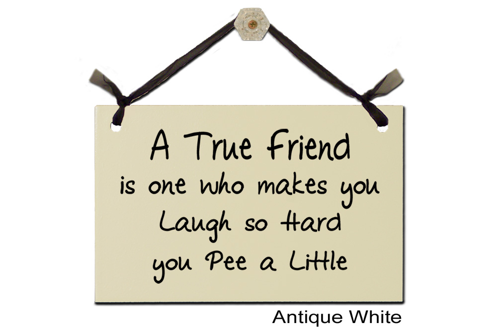 A True Friend makes you Laugh and Pee