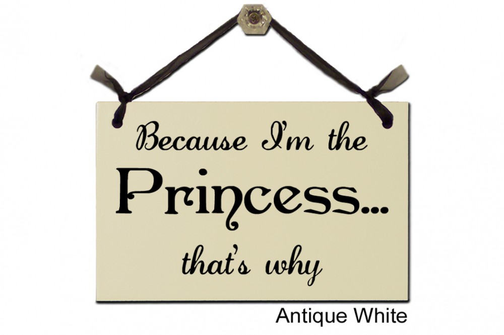 Because I'm the Princess that's why