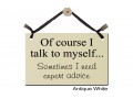 Of course I talk to myself expert advice