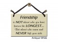 Friendship is not about know longest Never left