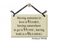 Having someone  to love Family Home Blessing