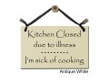 Kitchen closed due to illness Sick Cooking